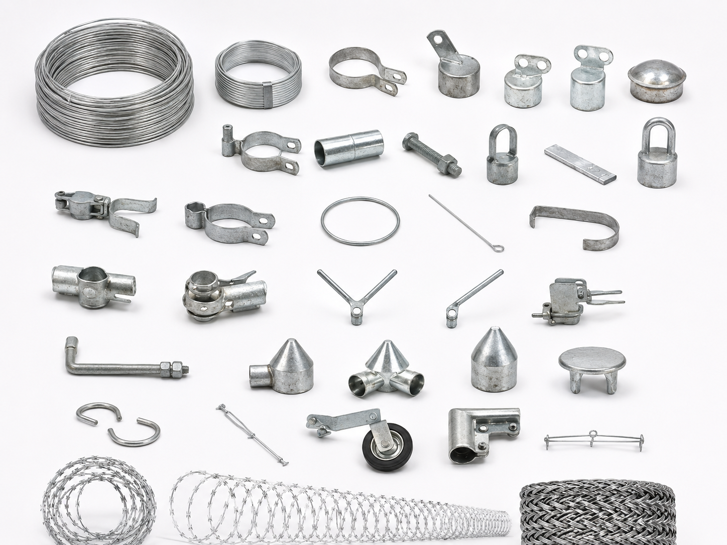 Galvanized fencing accessories and hardware